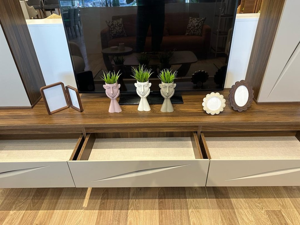 Sıfır.. Masif Mdf Ahşap 220 Armenda Tv Ünitesi - 2