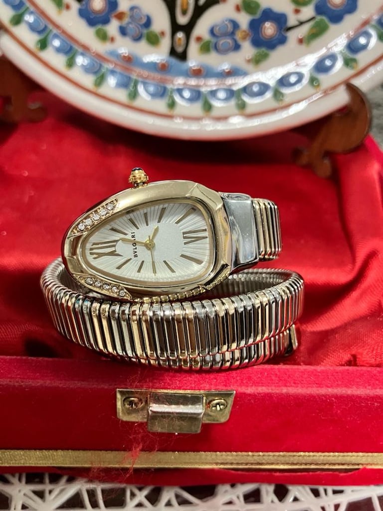 Bvlgari İki Renkli Metal yılan kordunlu kadın saat.. - 3