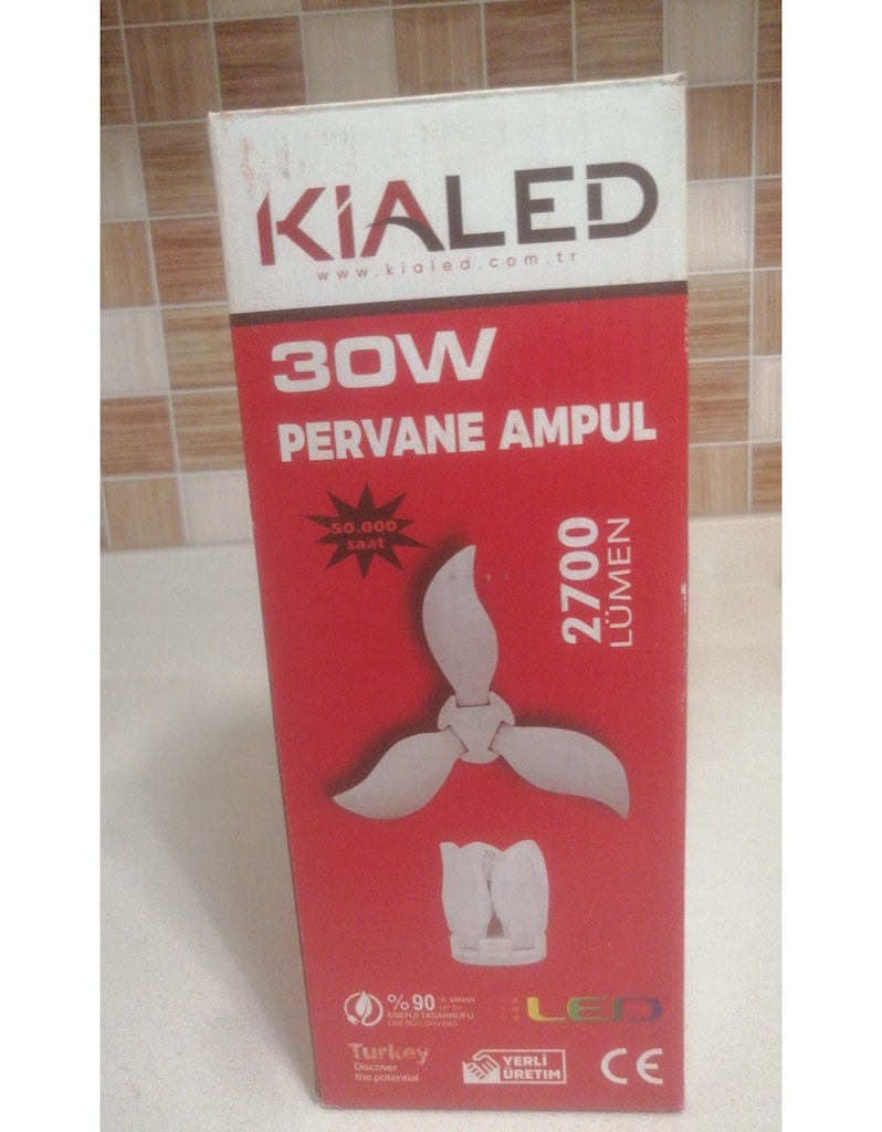 3 ADET KİALED 30W MANGO PERVANE LED AMPUL BEYAZ IŞIK 2700 LÜMEN - 7