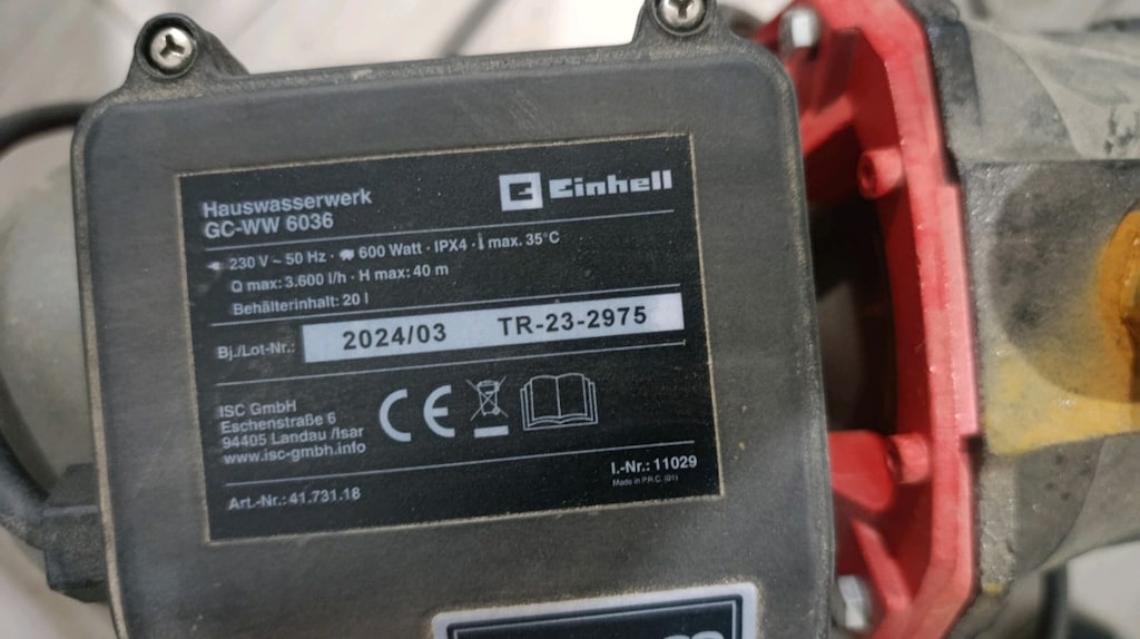 Einhell GC-WW 6036 Hidrofor Su Pompası (2024 Model - 600W) - 5