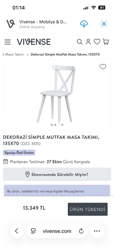 Vivense mutfak masası takımı - 2