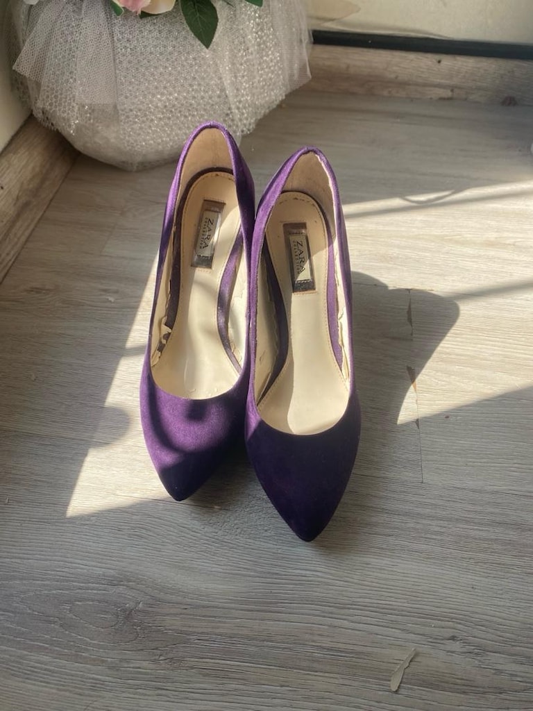 Mor Zara Stiletto Ayakkabı - 4