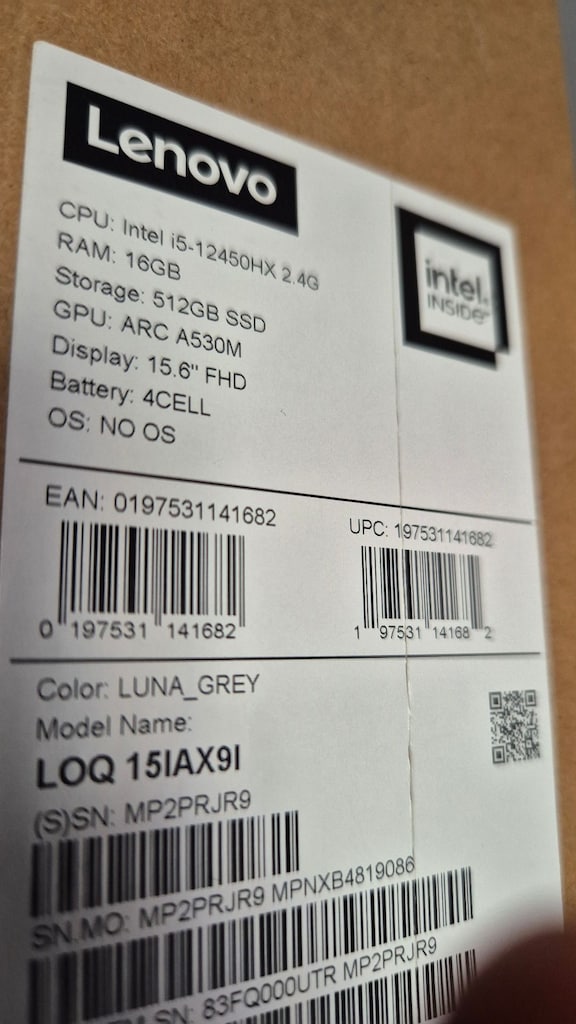 Lenovo LOQ 15IAX9I 144Hz 15"6 Çok Temiz Oyuncu Laptop! - 7