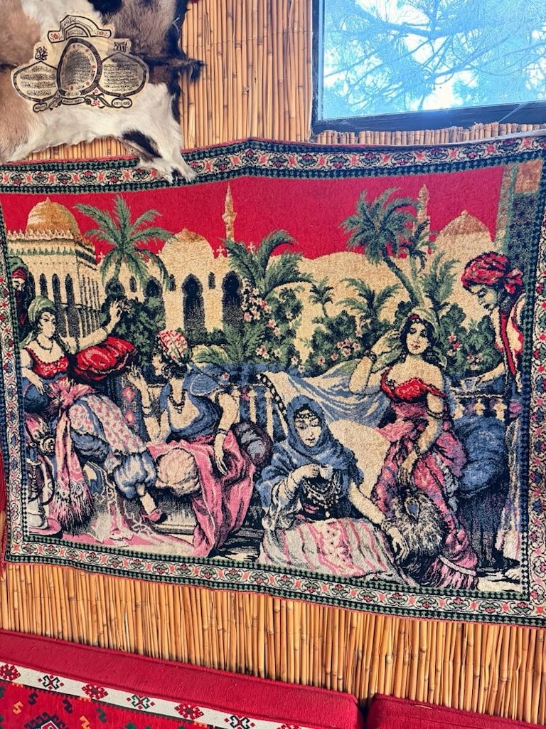 el dokuması duvar halısı - 2