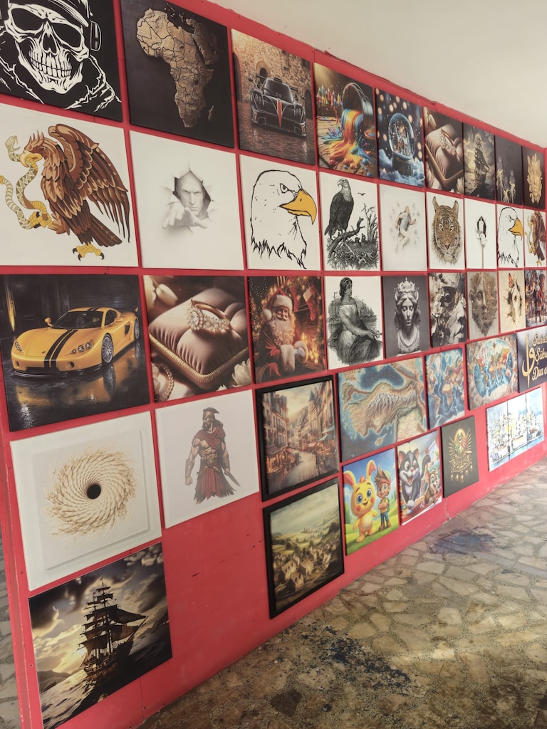 3D 3BOYUTLU KABARTMALI YAĞLI BOYA DOKULU NAKIŞ GÖRÜNÜMLÜ TABLOLAR - 10