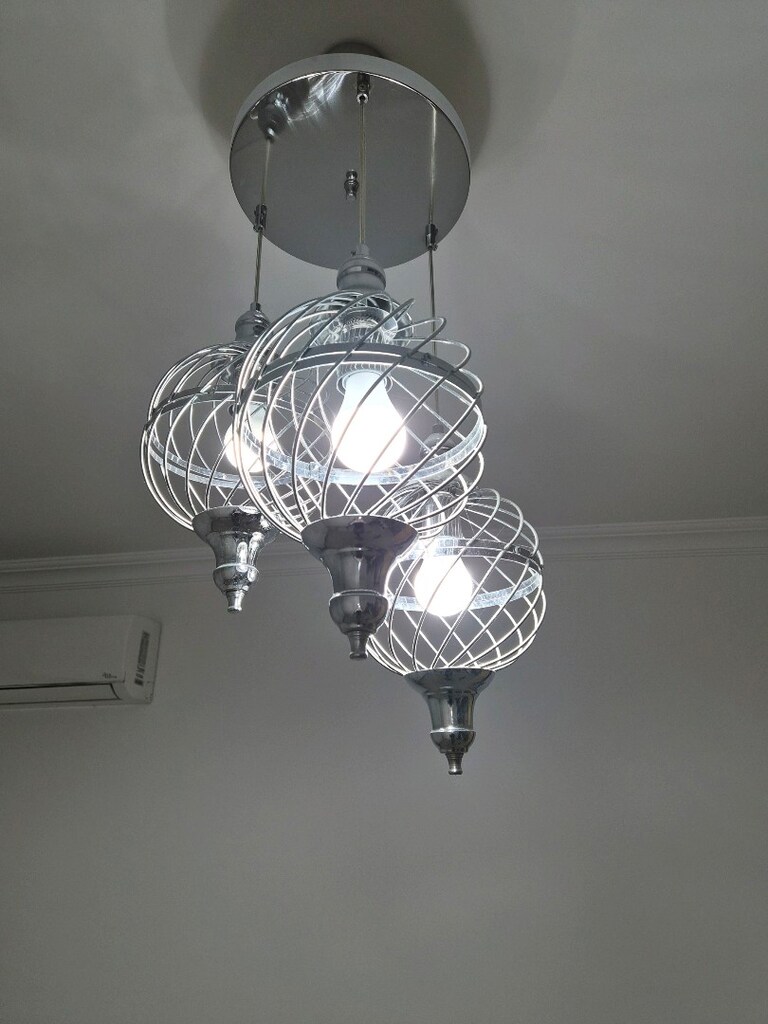 3 lü metal avize - 3