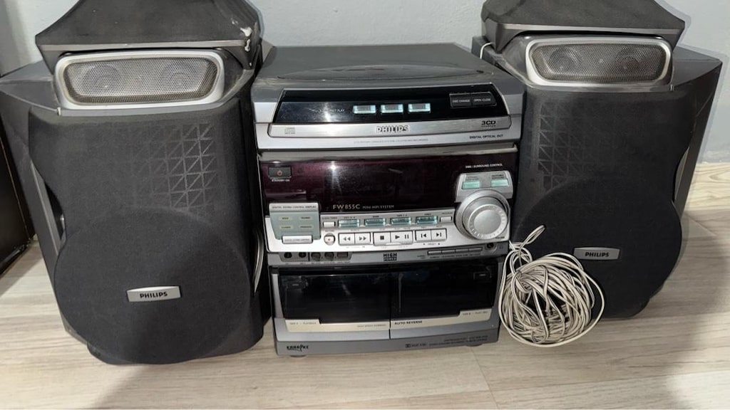 Acil!Sorunsuz Philips FW855C Mini Hi-Fi Müzik Seti & Orijinal Hoparlör