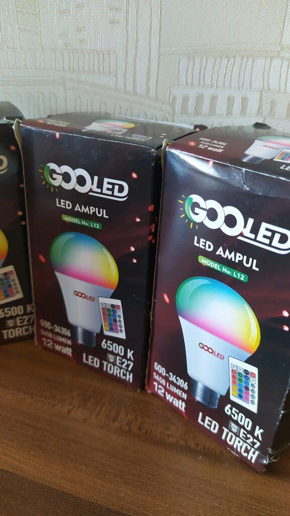 3 Kutu Uzaktan Kumandalı RGB LED Ampül - 7