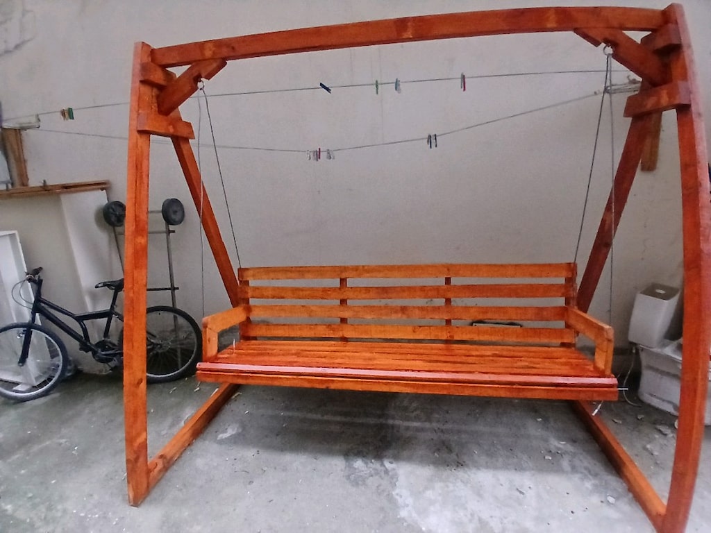 bahçe ahşap salıncak - 2