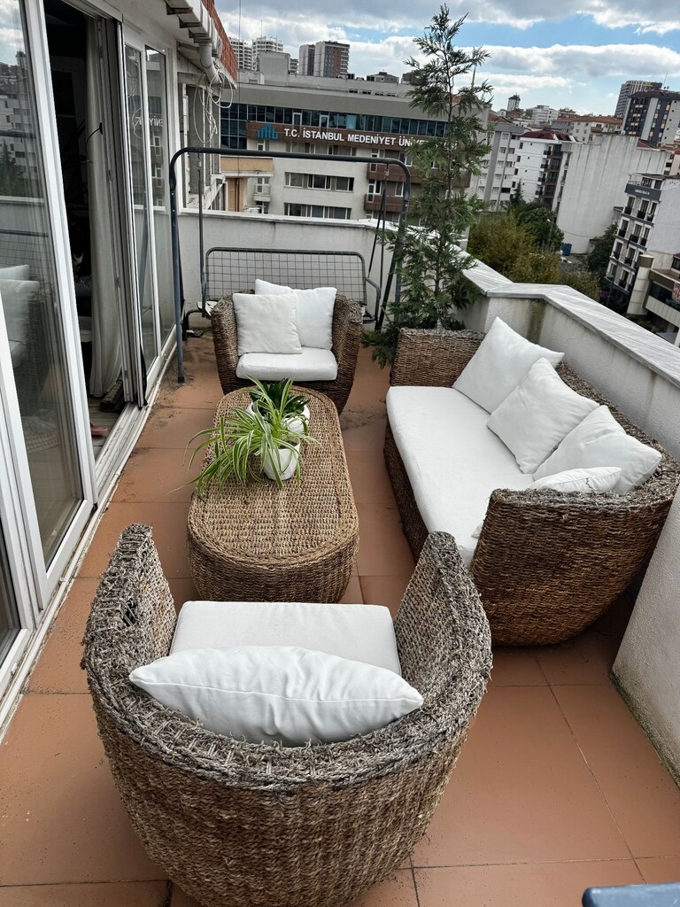 bahçe balkon mobilyası hasır - 4