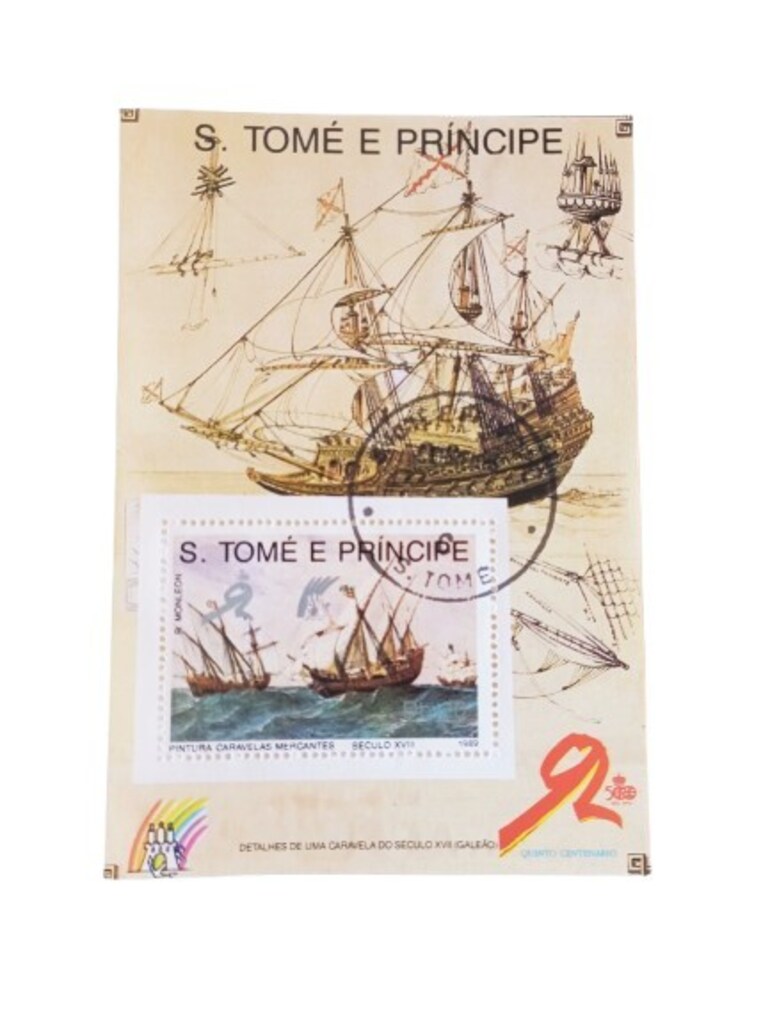 1989 São Tomé ve Príncipe – Yelkenli Gemiler Blok Pul