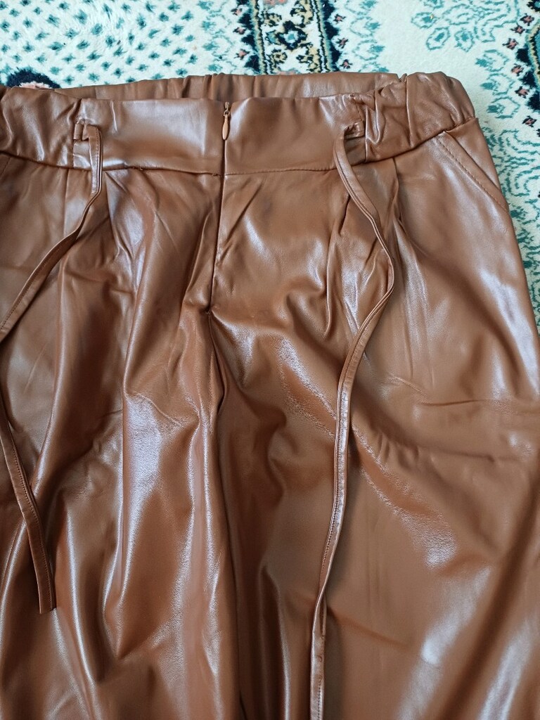 taba renkli Şık pantolon - 3