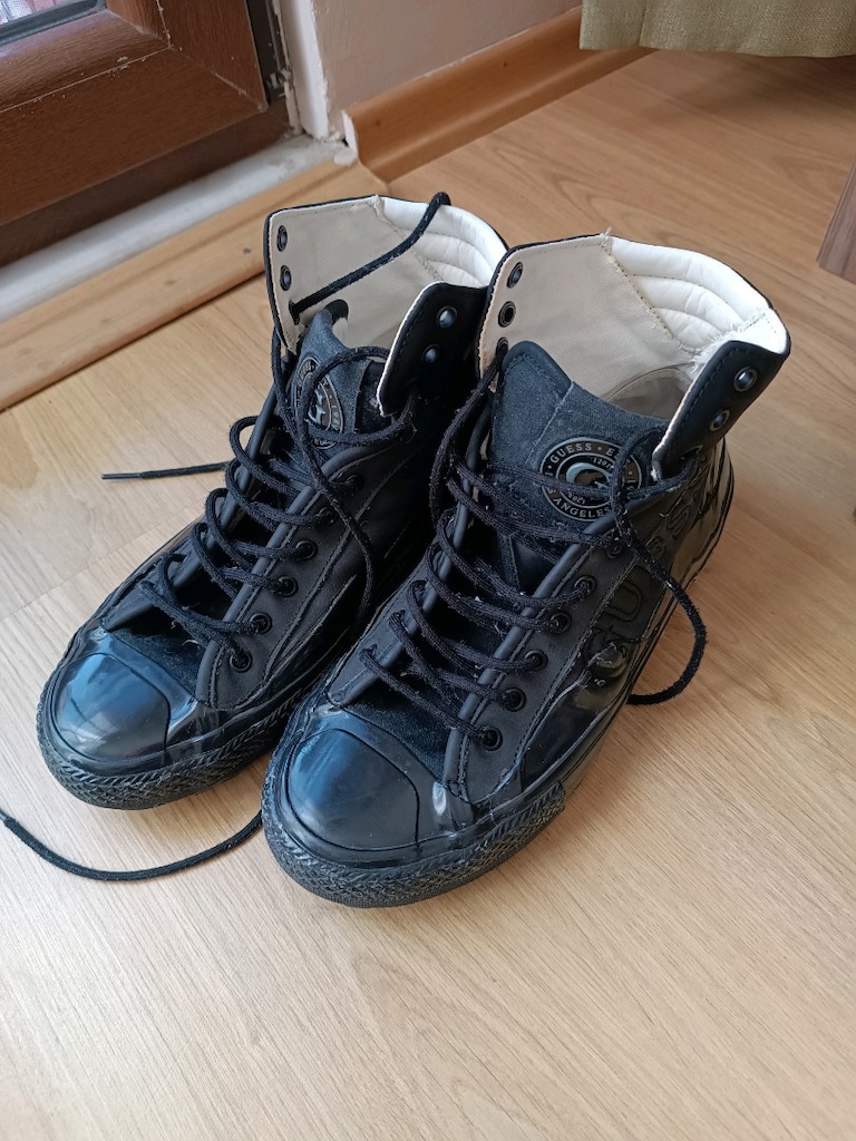 Guess Siyah Hakiki Deri Bilek Boy Erkek Sneaker