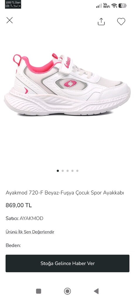 Kız çocuk spor ayakkabı - 5