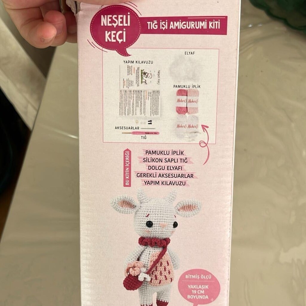 Neşeli Keçi tığ işi Amigurumi örgü Kiti - 3