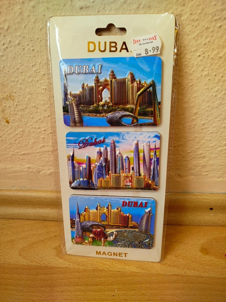 Sıfır etiketli buzdolabı mıknatıslar Dubai'den alındı. Dubai Burj Khal - 9