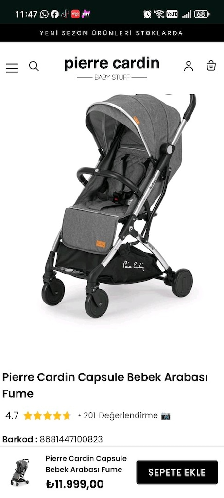 pierre cardin capsule bebek arabası - 7