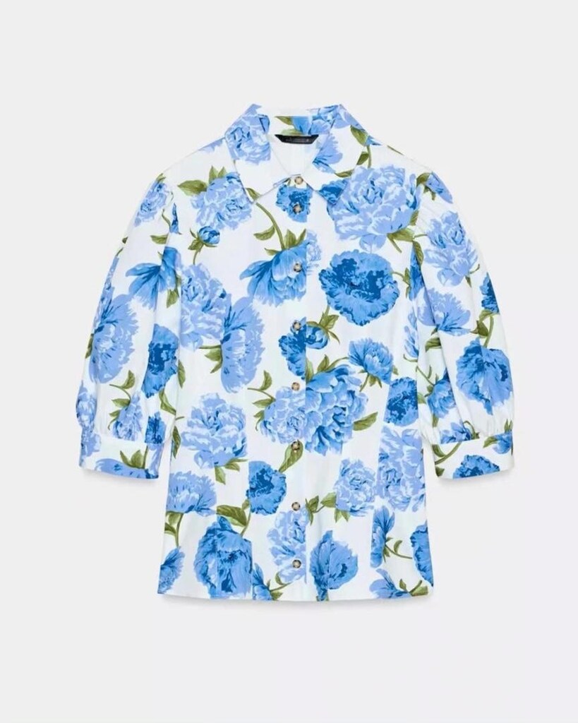 ZARA ÇİÇEKLİ GÖMLEK - 5