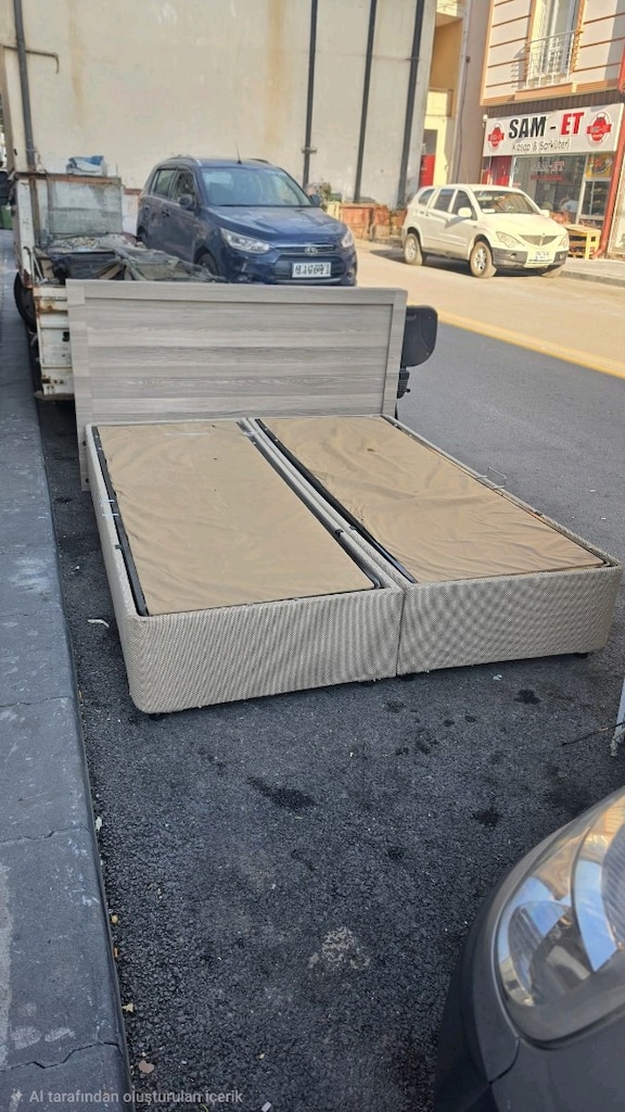 Çift kişilik baza baslik yatak temiz sorunsuz eve teslim kurulum - 3