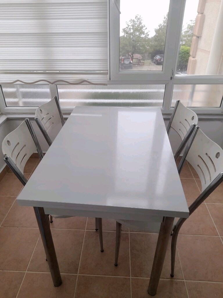 beyaz mutfak masası - 8