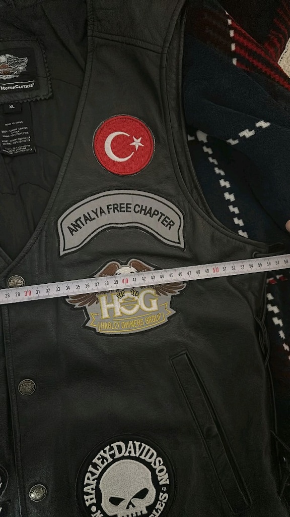 Harley Davidson Deri Yelek biker XXL en 60 boy 70 - 5