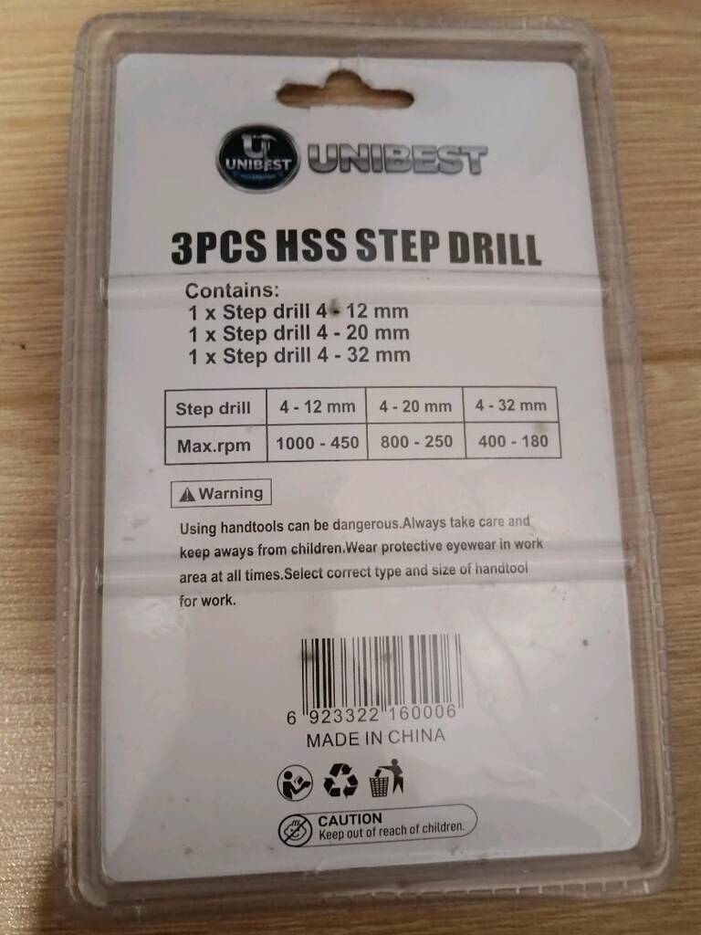 UNIBEST 3'lü HSS Kademeli Matkap Seti – Sıfır üründür - 2