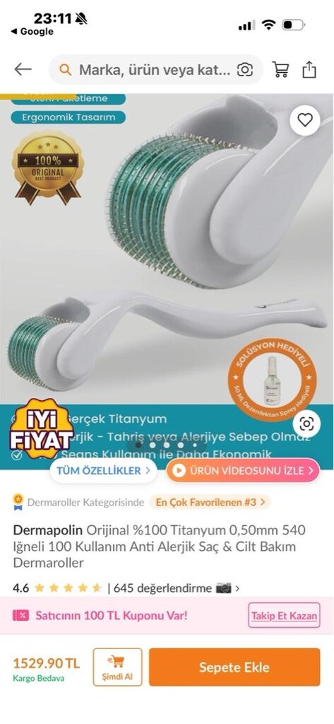 Dermaroller Dermapolin Titanyum - 5