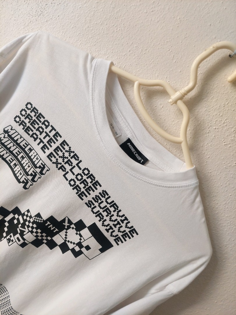 Zara Kids Minecraft kılıç baskılı tshirt - 5