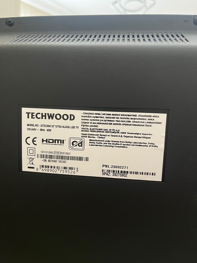 TECHWOOD 32 İnc- 81 Ekran İnc Uydu Alıcılı Televizyon - 4