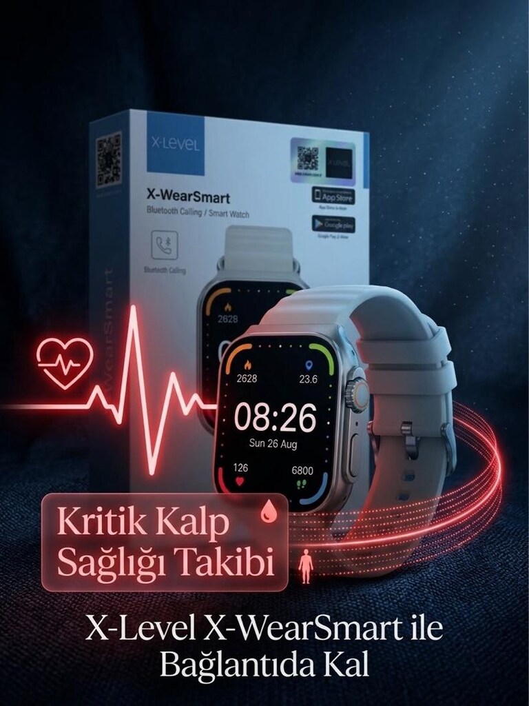 Sıfır Kutulu X-Level X-WearSmart Akıllı Saat - Bluetooth Görüşme & Spo - 2