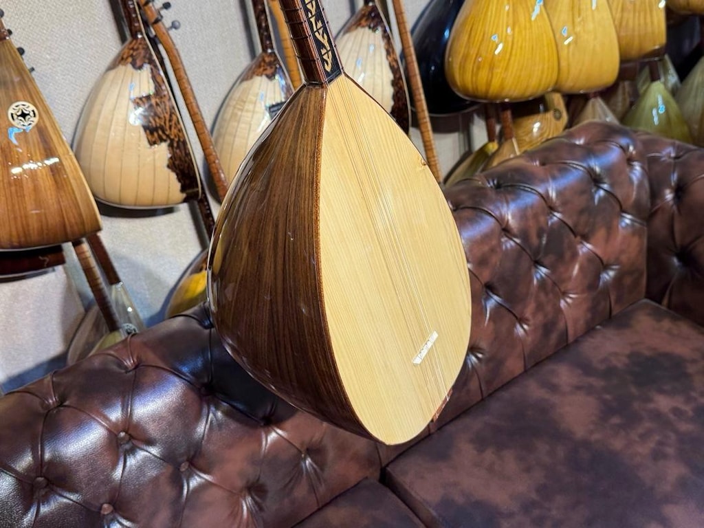 TAM PROFESYONEL 40 TEKNE CEVİZ AĞACI KISA SAP BAĞLAMA SIFIR SAZ - 3