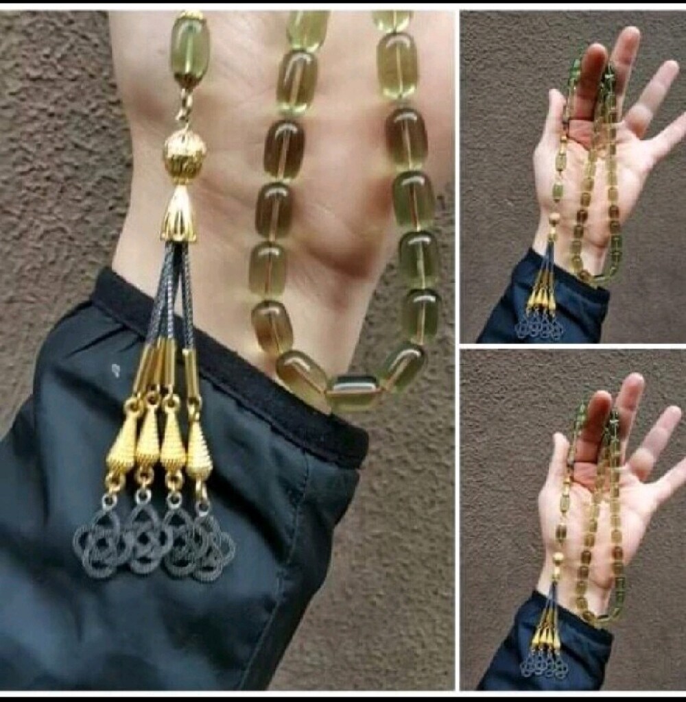 TESBİH ÖLÇÜ: 8X12 MM MURAT AKBULUT USTA ATÖLYESİNDEN UÇAK CAMI TESBİH* - 14
