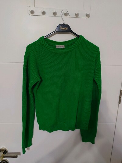 MUDO COLLECTİON (XS) KADIN KAZAK YEŞİL FİTİLLİ TRİKO -KAZAK