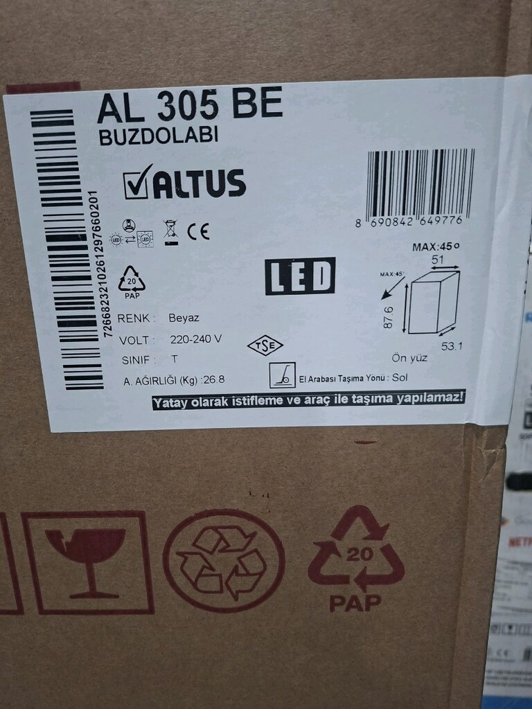 ALTUS MİNİ BUZDOLABI SIFIR ÜRÜN - 2
