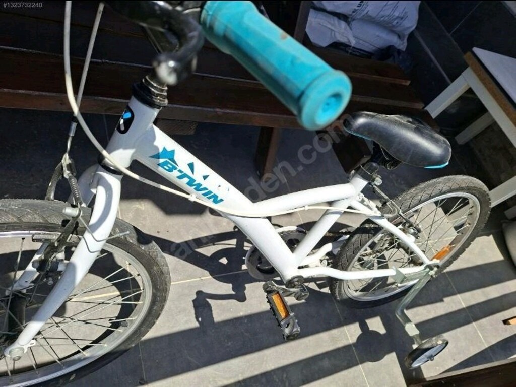 Btwin Original 100 20 jant tek vites beyaz çocuk bisikleti - 4
