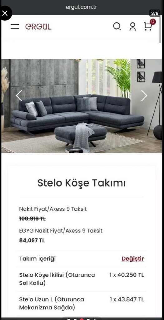 Ergül Mobilya Stelo Köşe Takımı – Temiz - 4