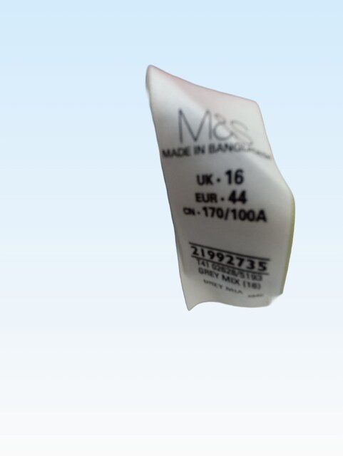 Marks & Spencer Gri Zemin Üzerine Pembe-Mavi Desenli V Yaka Bluz – UK