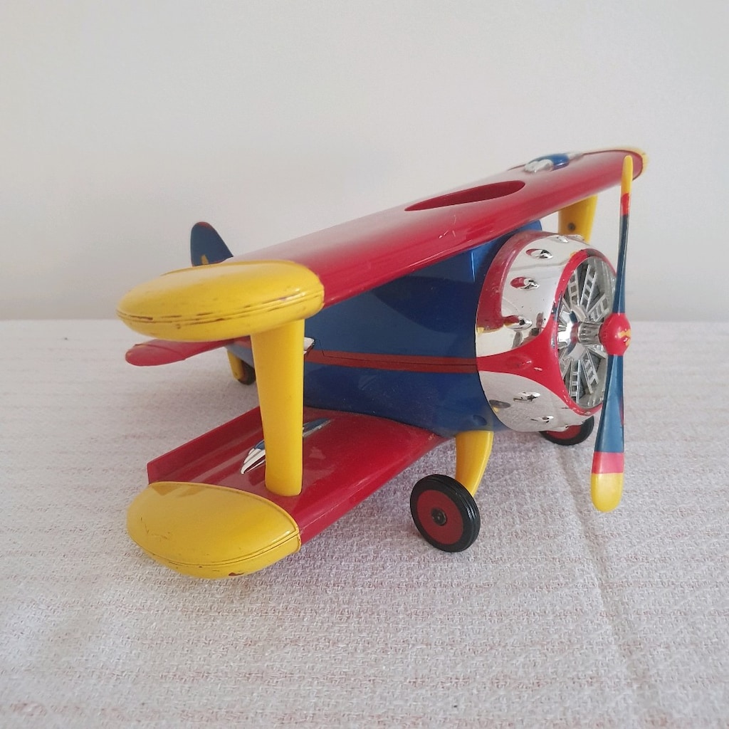 Kırmızı Sarı Uçak Figür Model Oyuncak - 6
