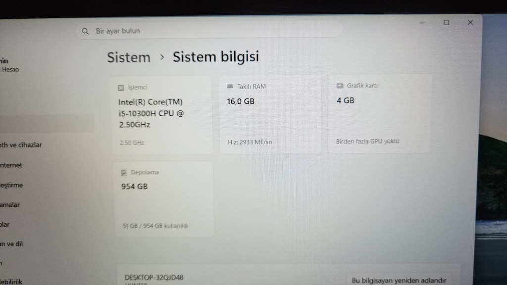 Game Garaj Hunter, i5 10300H/16 GB/1 TB m2/GTX1650/15.6" FHD 144 Hz - 8