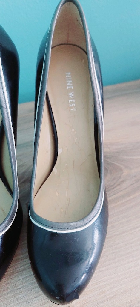 Nine West Siyah Rugan Şerit Detaylı Platform Stiletto - 4