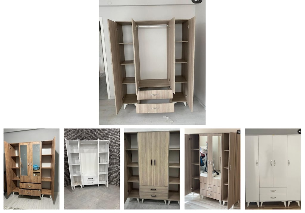 4 kapaklı elbise dolabı tyxfnzejrw - 6
