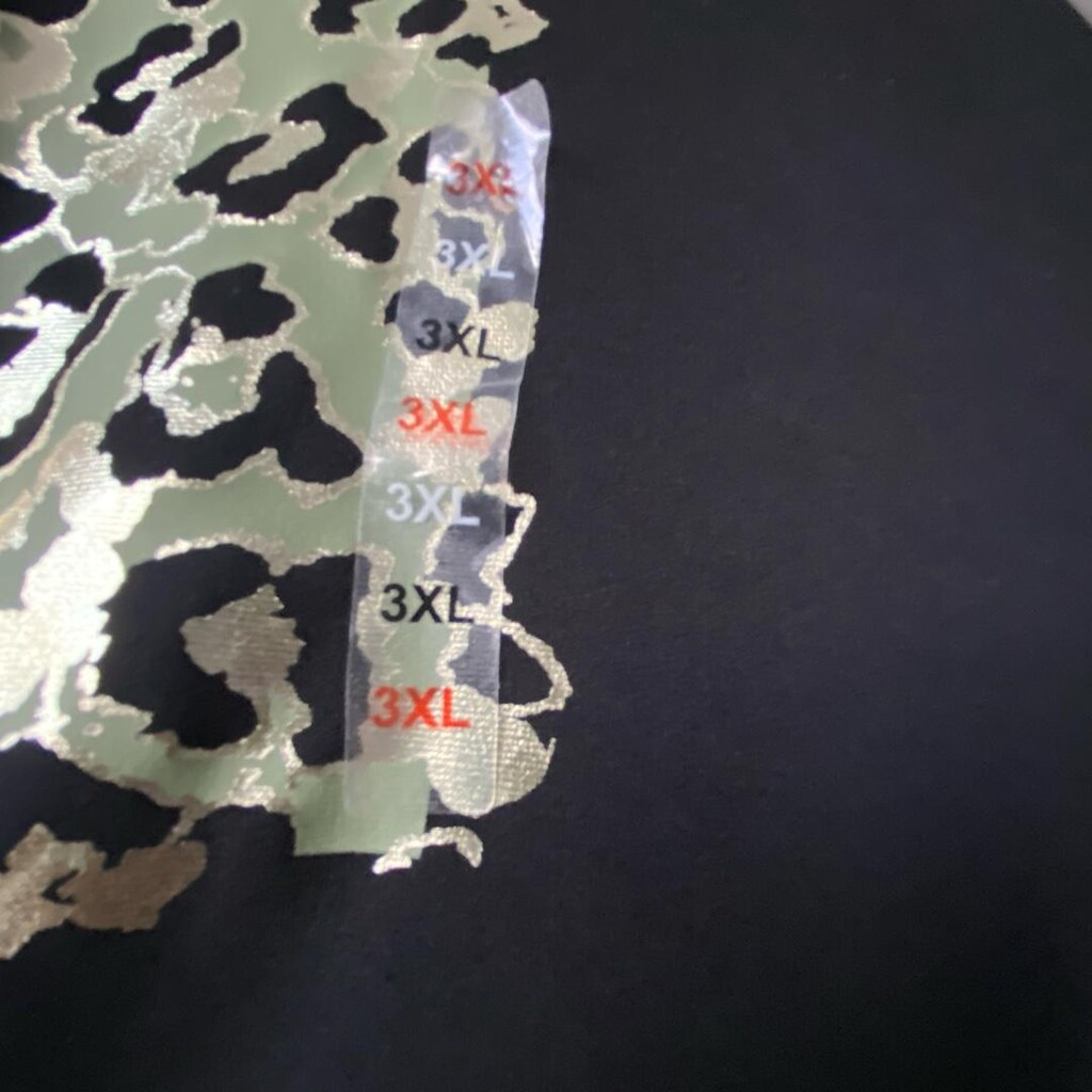 Siyah Leopar Desenli Uzun Kollu Tunik - 3 XL Beden - 8