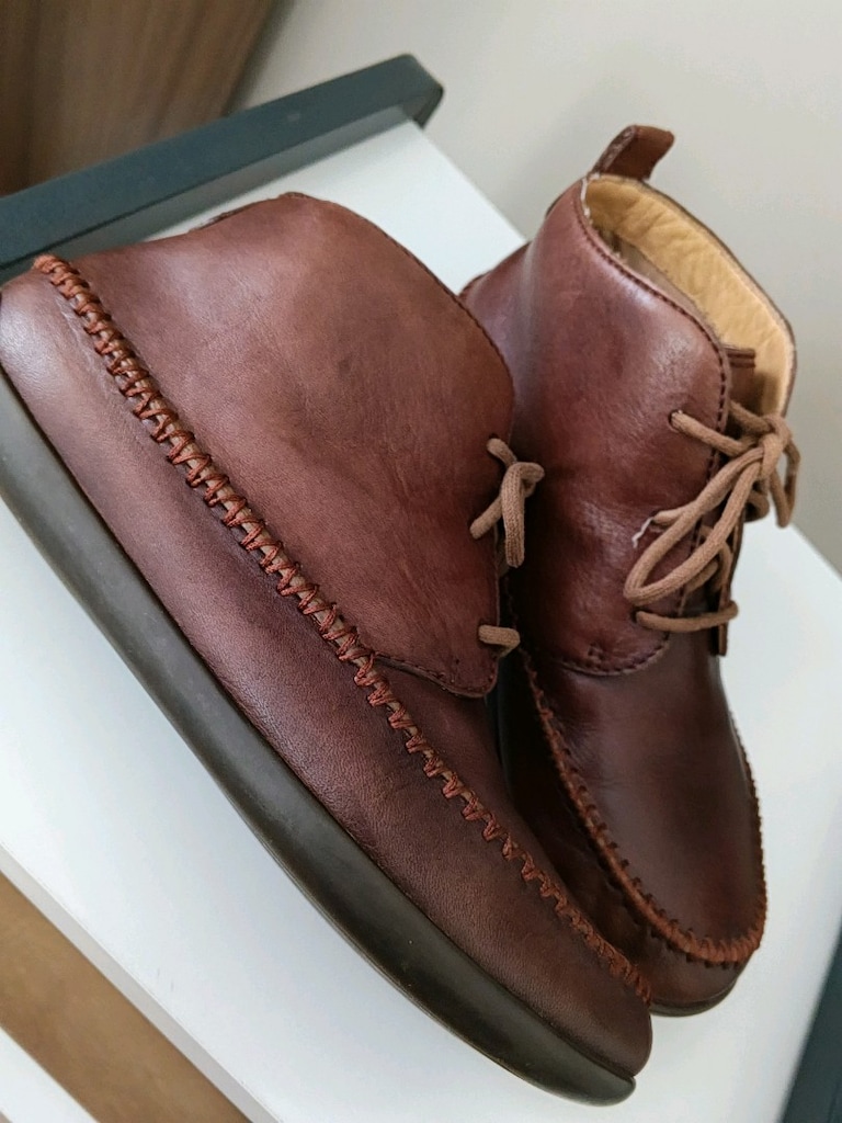 Clarks marka Hakiki Deri Yarım bot kahve