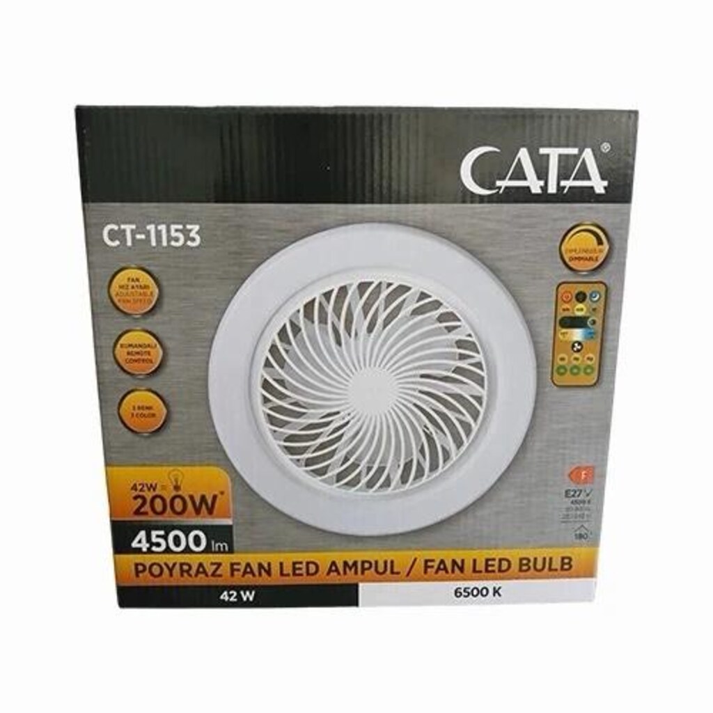 Cata CT-1153 Poyraz Ledli Fan Vantilator Kumandalı Tavan Vantilatör - 4