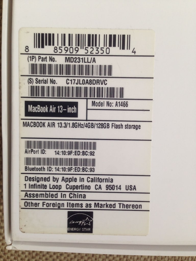 Apple MacBook Air 13.3" A1466 BOŞ KUTU - 3