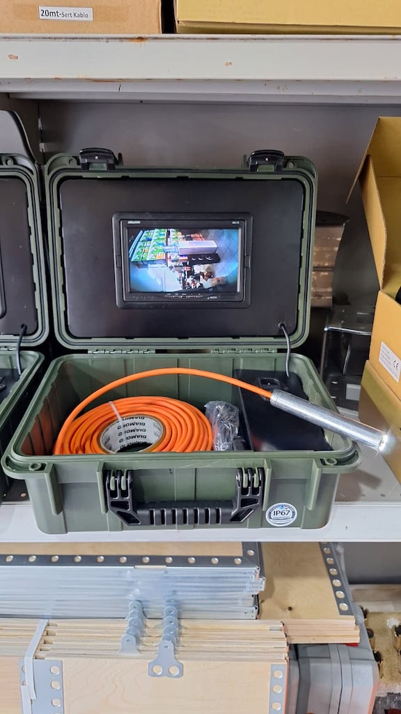 25 Metre Monitörlü Yılan Kamera Kanal Boru Gider Görüntüleme - 6