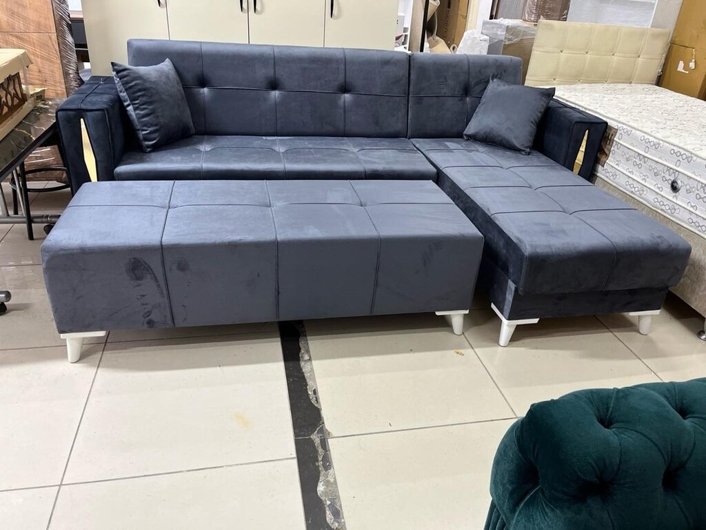 250*160 cm kaliteli L koltuk köşe takımı yatak olur alttan sandıklı - 5