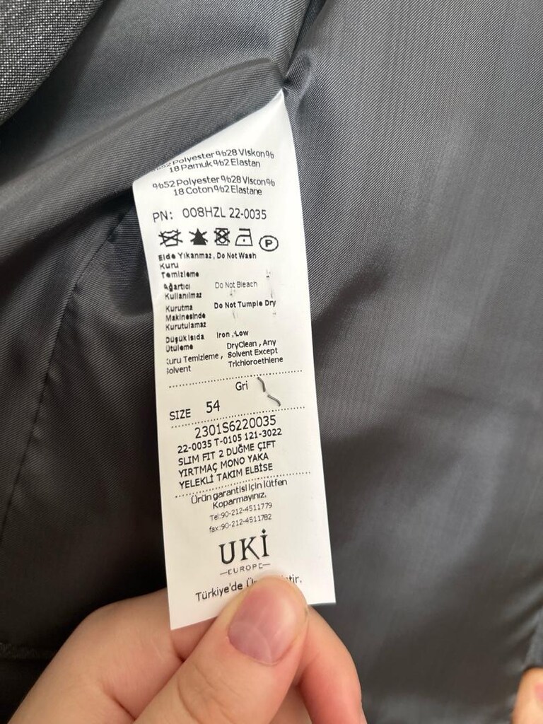 UKİ 54 Beden gri takım elbise (yelekli) ACİL SON FİYAT - 4