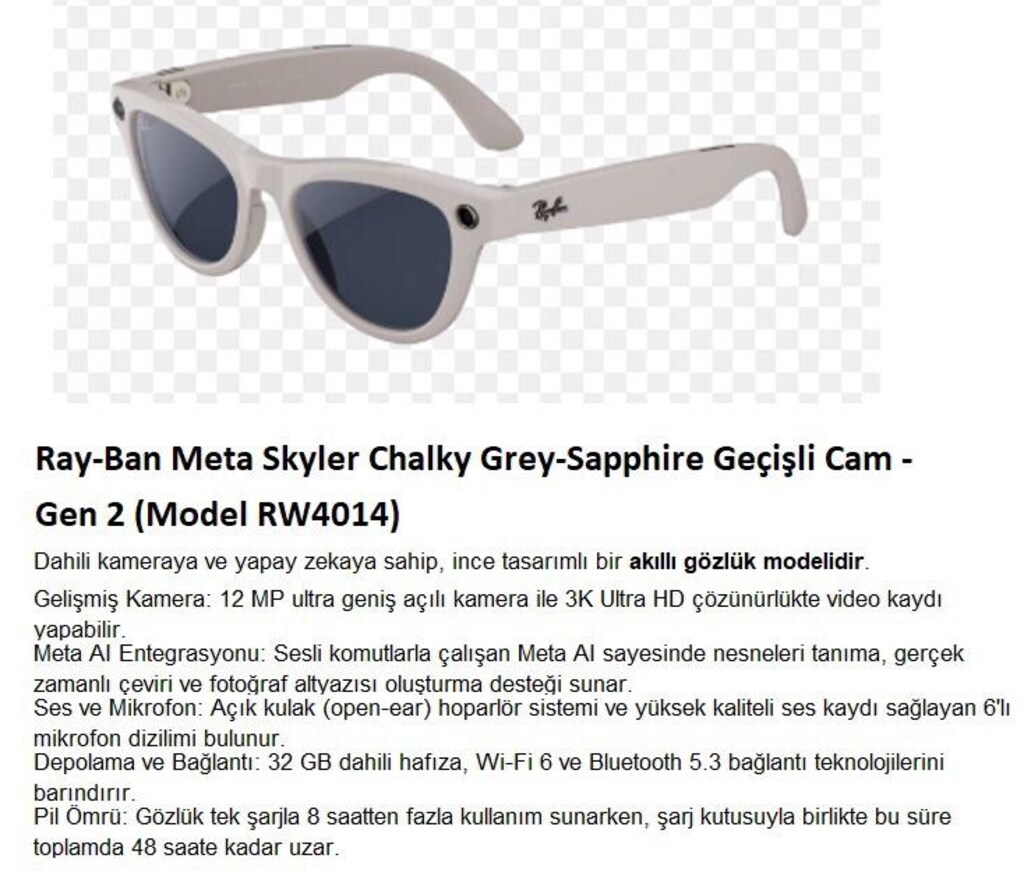 Ray-Ban Meta gen 2 sıfır Akıllı gözlük. Almanya’dan . - 7
