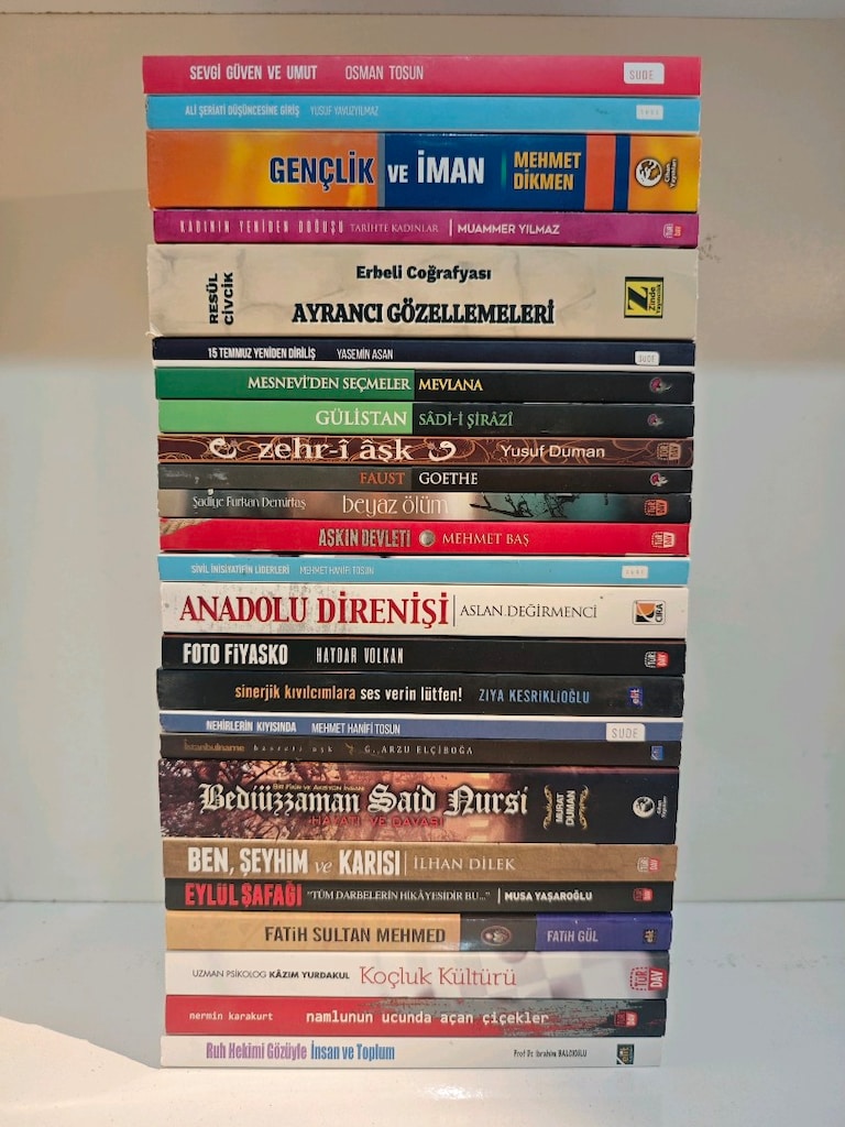25 adetlik karışık kitap lotu. - 2